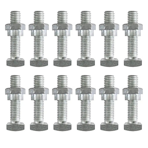 Beefed Up Replacement Battery Terminal Bolt And Shoulder Nut Set with M8 thread 35mm zinc-plated steel pack of 12 for terminals