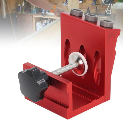 Pocket Hole Jig Set With Steel Bushings And Anodized Aluminum Body Delivers Precise 15 Degree Dowels For Woodworking, Cabinetry.