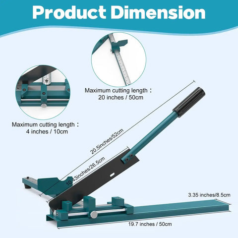 Open Slot PVC Wire Duct Cutter For Trunking And Cover Cutting with adjustable angles and dual scale ruler, product dimensions displayed