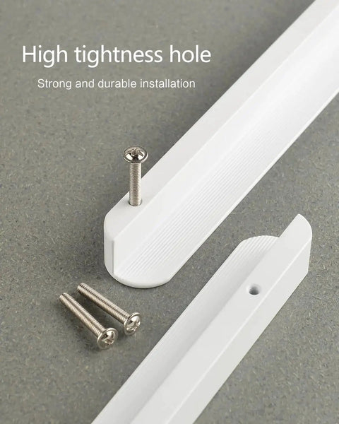 5 Pack Matte White Cabinet Handles For Kitchen Cabinets And Furniture Modern Drawer Pulls Center To Center Five Inches Length installation view