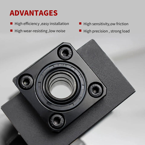 Close-up of Tough As Nails Nema23 Stepper Motor Steel Mounting Bracket With BK12 Bearing End And Integrated Motor Mounts End Support