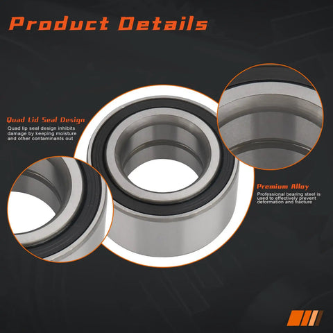 Front Wheel Bearing Set Left And Right With ABS For Ford C Max 2013 2018 Escape 2013 2019 Focus 2012 2018 Transit