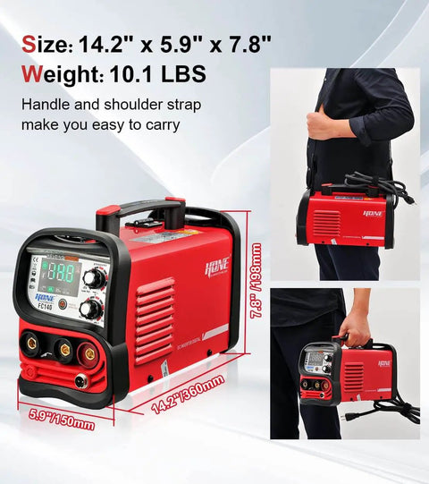 Three in One welding machine delivers MIG flux core and Lift TIG welding with synergic MIG control, portable design