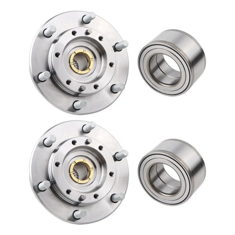 Image of Front Wheel Hub Bearing Assembly Set For Toyota Tacoma 1995-2004 4WD, Fits 2.4L 2.7L 3.4L, Two Pack, Direct Replacement.