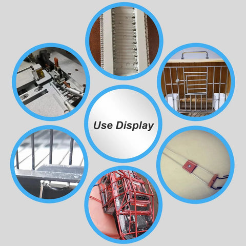 BBYPP stainless steel spring wire kit, 156 pcs, 40 cm, 13 diameters 0.2–3 mm; collage of wire in machines and cages.