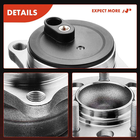 Close-up of 2x Rear Wheel Bearing And Hub Assembly For 5 Lug Fit Mitsubishi Outlander 2011 2012 Outlander Sport 2011 2012 Lancer 2008 2017 FWD Only Ready To Roll Heavy Duty Wheel Hub Kit showcasing details and components.