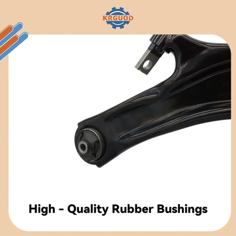 Front Lower Control Arm With Ball Joints Replacement for Nissan Rogue 2.5L 2008-2015 close-up view with rubber bushings