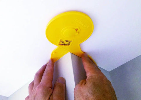 Yellow Crown Molding Cutting Jig With Protractor Four Easy Steps To Perfect Mitered Corners Eliminate Trial And Error Professional Grade Joints