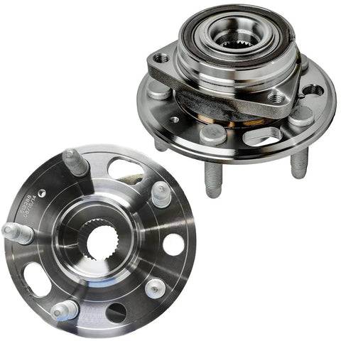 Front Wheel Bearing Hubs And Brake Rotors Kit For Chevy Malibu Impala Equinox GMC Terrain Buick Regal LaCrosse Saab 9 5 Lug Includes 2 Front Rotors 2 Hub Bearings 24 Chrome Lug Nuts And 2 Socket Keys