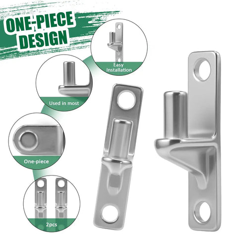 2 Pack Stainless Steel Wall Mount Gate Hinges With 5/8 Inch Pins, Heavy Duty Wall Plate Hinges For Framed Doors, Rust Resistant 304 Stainless Steel