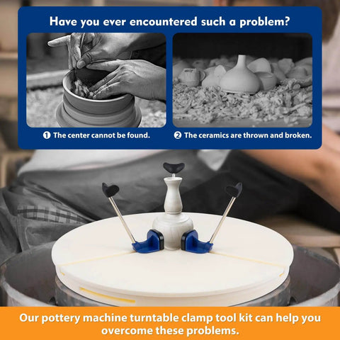 Portable Pottery Turntable Clamp For Clay Craft Adjustable Centering Tool For Ceramic Art Trimming And Sculpting On Small Wheels