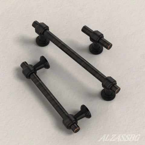 Oil Rubbed Bronze Cabinet Knobs 1.9 Inch 49mm Solid Straight Bar Hardware 10 Pack For Cabinets And Drawers Durable Zinc Alloy Construction