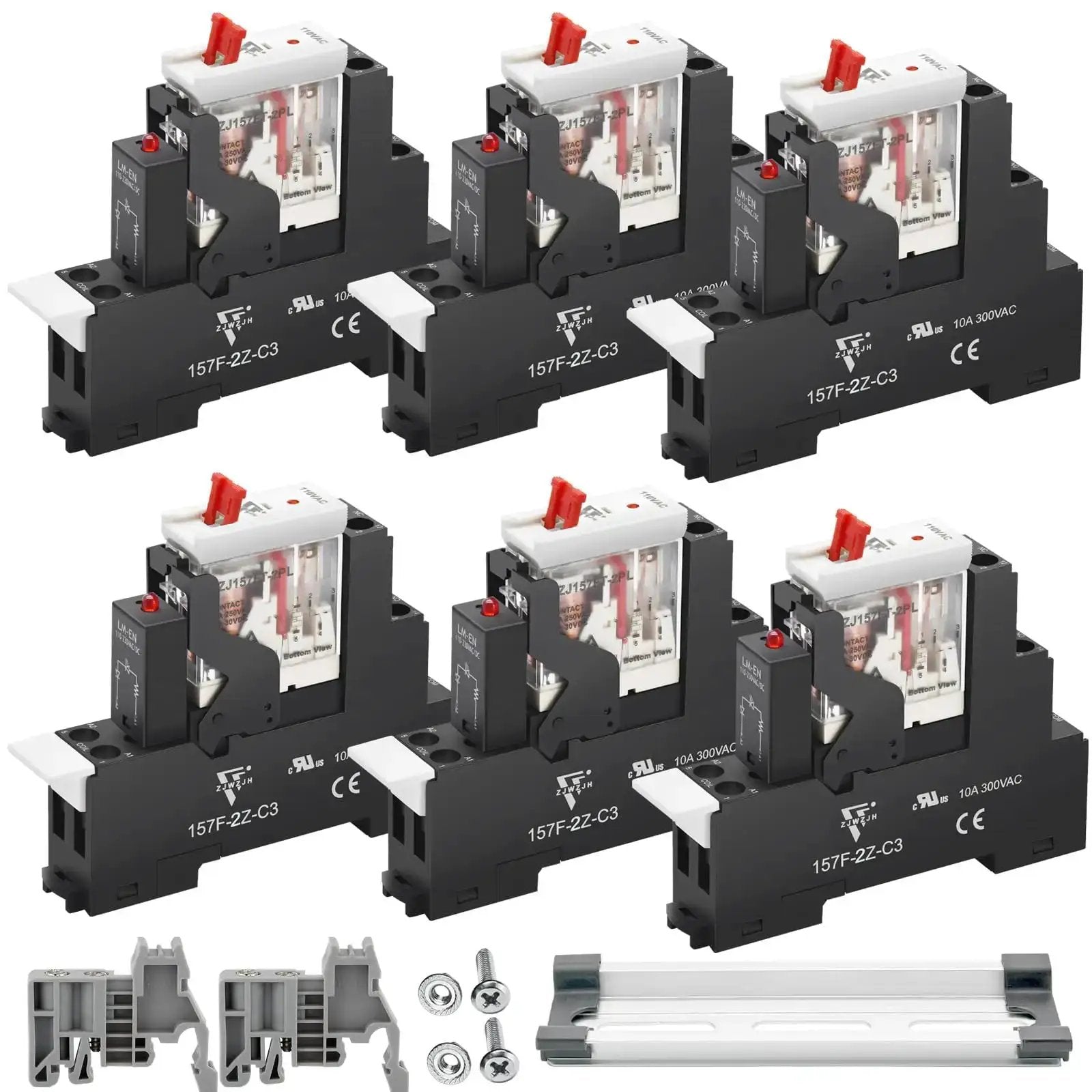 Six Pack Mini Relay Switch 8 Amp 110 To 120V AC DPDT
