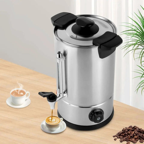 Commercial 40 Cup Coffee Urn In Stainless Steel With Automatic Temperature Control 1000W Fast Brewing For Office Parties