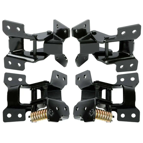 4 Piece Door Hinge Kit For Left Driver And Right Passenger Upper And Lower Steel Black Electrophoresis Finish Vehicle Door Hinge Set