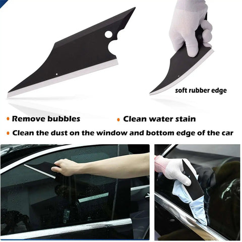 Pro Grade Seven Piece Vinyl Wrap Tool Kit For Window Tinting Car Auto Tinting Tools Set Includes Rubber Squeegees