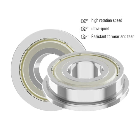 Flanged Ball Bearing 4x12x4 Mm Pack Of 10 F604ZZ Double Metal Shield Chrome Steel ABEC1 P0 Z2 high rotation speed