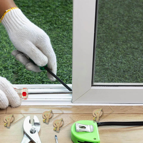 Installing 4 Pack One And One Quarter Inch Sliding Screen Door Rollers Replacement Kit With Heavy Duty Steel Ball Bearings