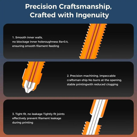 All Metal Ceramic Hotend Kit With Titanium Heat Break And Copper Alloy Nozzle For 300C High Temp Printing diagram features