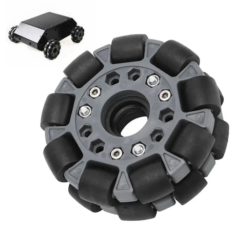 100mm Nylon Rubber Omni Wheels Built For Robot Race Vehicles With Durable Double Row Design And 360 Degree Omnidirectional Movement