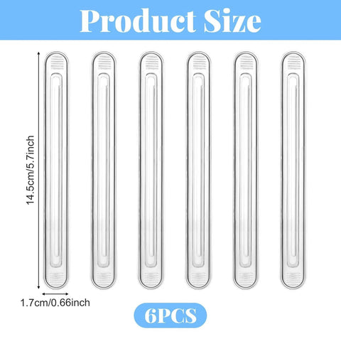 Six Pack Clear Rubber Wall Bumpers Protectors For Furniture Cabinets Self Adhesive Quiet Anti Collision Pads 14.7 cm x 1.7 cm