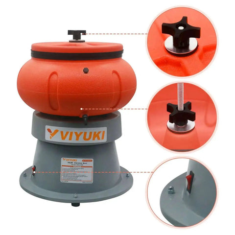 18 Lbs Vibratory Tumbler Polishing Machine For Metal Parts With Walnut Shell Media Super Easy To Use Rust Removal Smooth Finish