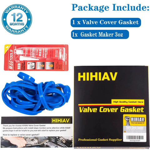 Valve Cover Gasket And 650F High Temperature Gasket Maker For 2.0L 2.4L L4 Engines package, including gasket and sealant