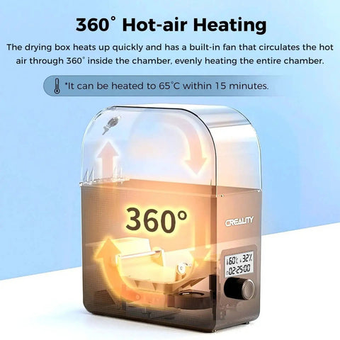 Filament Dryer Box Pro With Fan For 3D Printing, 360 Degree Heating Dehydrator For 1.75/2.85mm PETG PLA TPU ABS Nylon