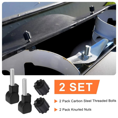 RV Propane Tank Cover Hardware Kit 2 Pack Thumb Screws And Nuts Compatible With Camco Propane Tank Cover Lid Replacement
