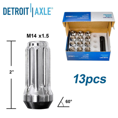 Beefed Up Front And Rear Wheel Hub Bearing Kit With Set Of 24 Chrome Lug Nuts And 2 Socket Keys Included for Chevy Equinox GMC Terrain