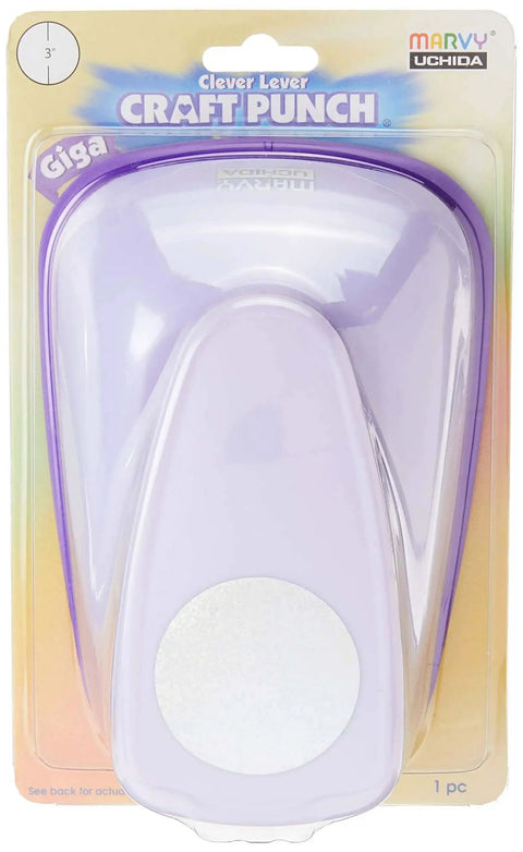 Lever Style 3 Inch Circle Craft Punch for Scrapbooking, card making, and rubber stamping with easy lever action for heavy cardstock 60 80 lb