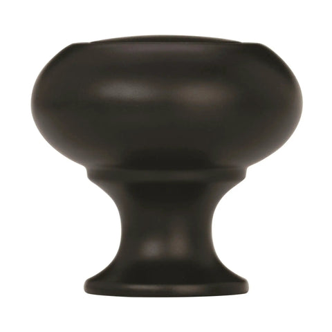 Matte Black Cabinet Knob One And One Quarter Inch Diameter Everyday Heritage Collection For Cabinets Drawers And Furniture