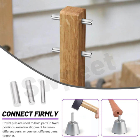 60 Piece M6 M8 M10 Dowel Pin Set In 304 Stainless Steel Dowel Pin Kit With Storage Box in use for strong connections