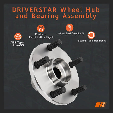 Front Wheel Hub Assembly For Toyota Camry 2004-2017, Highlander 2001-2011, Solara 2004-2008 Left And Right Front Hub Carrier Replacement