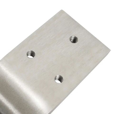 Close-up of Ford Bronco Door Hinges Kit Left And Right For 1966-1977, Galvanized Silver Finish, 304 Stainless Steel