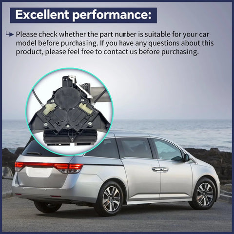 Right Passenger Side Power Sliding Door Motor Assembly With Cable Harness For Odyssey 2011-2017 3.5L V6 Models, vehicle background