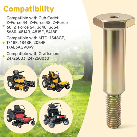 Shoulder Bolt 7/16-14 For Lawn Mowers And Lawn Tractors Replacement Part 738-3102 938-3102 Durable Steel Fastener Compatibility Chart