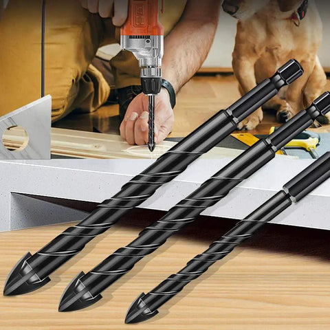 Heavy Duty Masonry Drill Bit Set 10 Pc 5mm and 3 16th Inch Tungsten Carbide Tip for Tile Brick Concrete Wood Wall Mirror