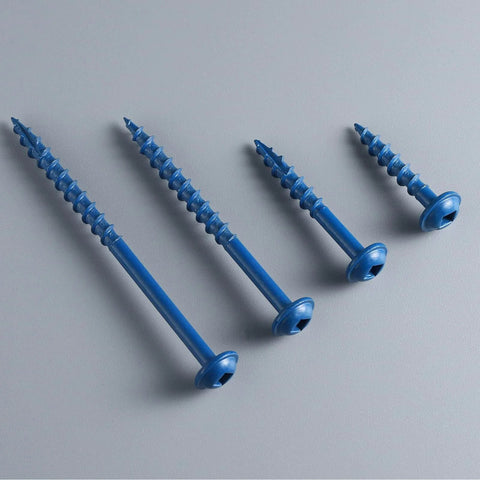 Pocket Hole Screws Size 8 1 1/4 Inch 300 Pieces No Nonsense Rust-Resistant Blue Coated Exterior Wood Screws Coarse Thread