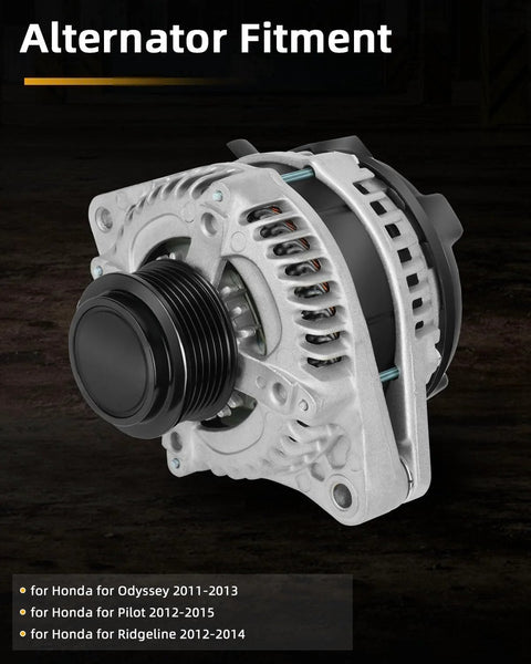 Beefed Up High Output Alternator For Odyssey 2011 2012 2013 Pilot 2012 2013 2014 2015 Ridgeline 2012 2014 12V 130Amp Replacement