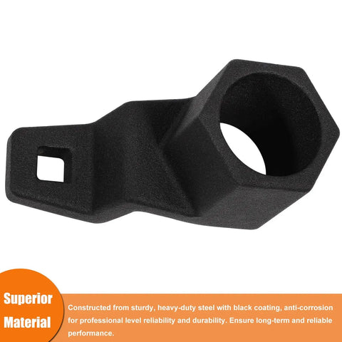 Harmonic Balancer Socket Tool 19mm for Honda with Half Inch Drive, black steel tool for engine maintenance, front view