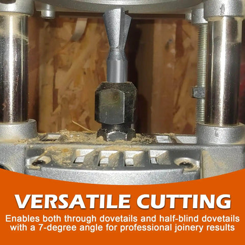 7 Degree Carbide Tipped Router Bit For Dovetail Jigs 17/32 Inch Shank Compatible With 4200 Series Jigs in woodworking setup
