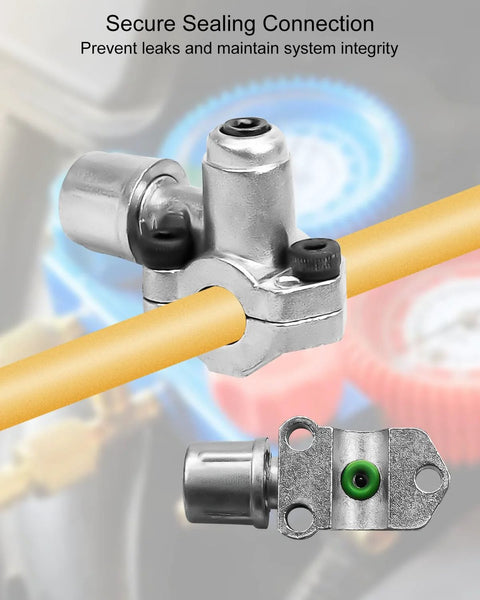10-pack BPV-31 bullet piercing refrigerator line tap valves, silver metal body with green O-ring for 1/4-3/8 in OD pipes