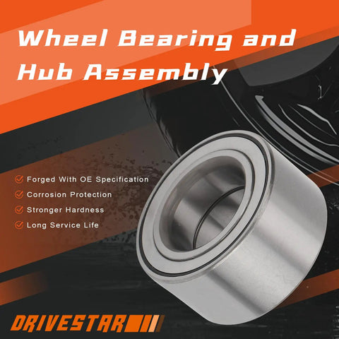 Front Wheel Hub Bearing Pair For Ford Focus 2000 To 2011, Ford Fiesta 2011 To 2013, And Mazda 2 2011 To 2013 front view image