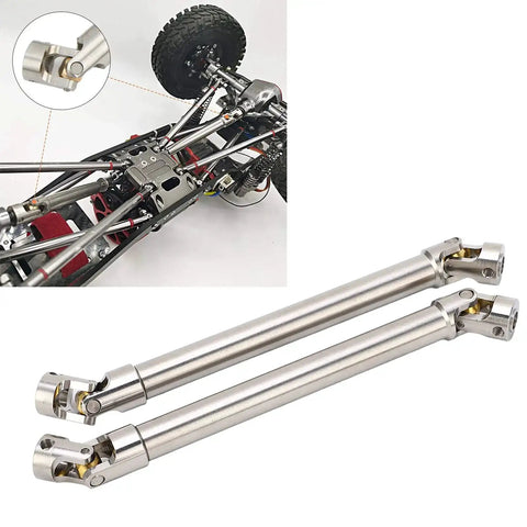 Beefy Stainless Steel M4 Drive Shaft Set For 1 To 10 RC Crawlers Universal Cross Knot With Brass Ball High Torque Spline Design