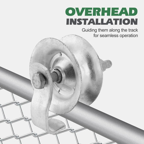 5 Inch Sliding Gate Rollers Galvanized Steel For One And Five Eighths Inch Pipe Track Pack Of Two Durable For Smooth Low Resistance Gate Operation And Long Lasting Corrosion Resistant Performance