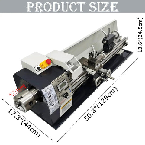 Beefy 8x31 Inch Metal Lathe For DIY Turning With Dual Chuck Bench Lathe 1100W Brushless Motor Precision Turning Machine