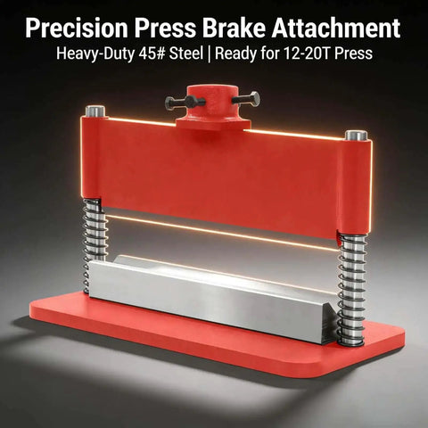 Heavy Duty Press Brake Attachment For 12 To 20 Ton Hydraulic Shop Presses With 12 Inch Bending Length And 3 Sixteenth Inch Thickness
