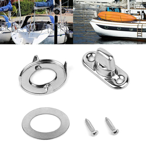 20-piece stainless steel twist-lock fastener set for canvas and marine use, includes eyelets, studs, washers and screws