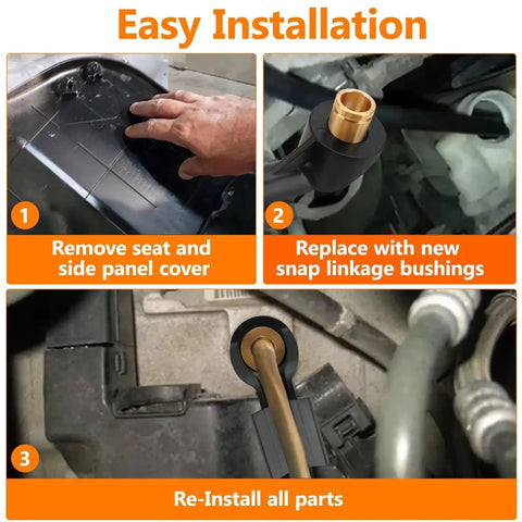 Installation steps for 2Pcs Upgraded Brass ATV Gear Shifter Rod Snap Linkage Bushing For Polaris Sportsman